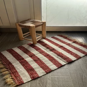 Tapis – Raphia & Coton recyclé - Rayé