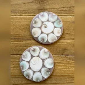 Ensemble de 2 dessous de verre - Coquillage