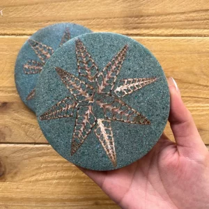 Ensemble de 2 dessous de verre - Etoile Bleue